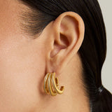 Dauphine Pave Hoop Earrings