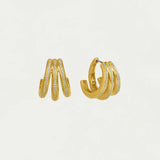 Dauphine Pave Hoop Earrings