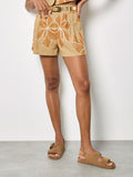 Embroidered Floral Shorts