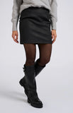 Faux Nubuck Leather Skirt