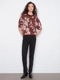 Rosette Elbow Sleeves Sweater