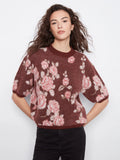 Rosette Elbow Sleeves Sweater