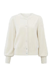 Chalk White Fluffy Cardigan