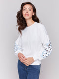 Embroidered Sleeves Sweatshirt