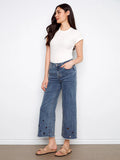 Heart Cutout Wide Leg Jeans