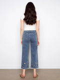 Heart Cutout Wide Leg Jeans