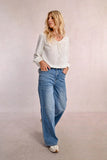 High Waist Wide Leg Denim