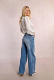 High Waist Wide Leg Denim