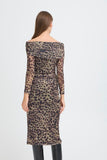 Off Shoulder Leopard Dress