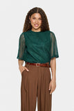 Lace Overlay Blouse