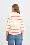 Stripe Half Sleeves Pullover