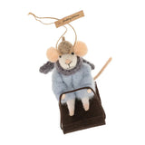 Sledding Soloman Felt Ornament