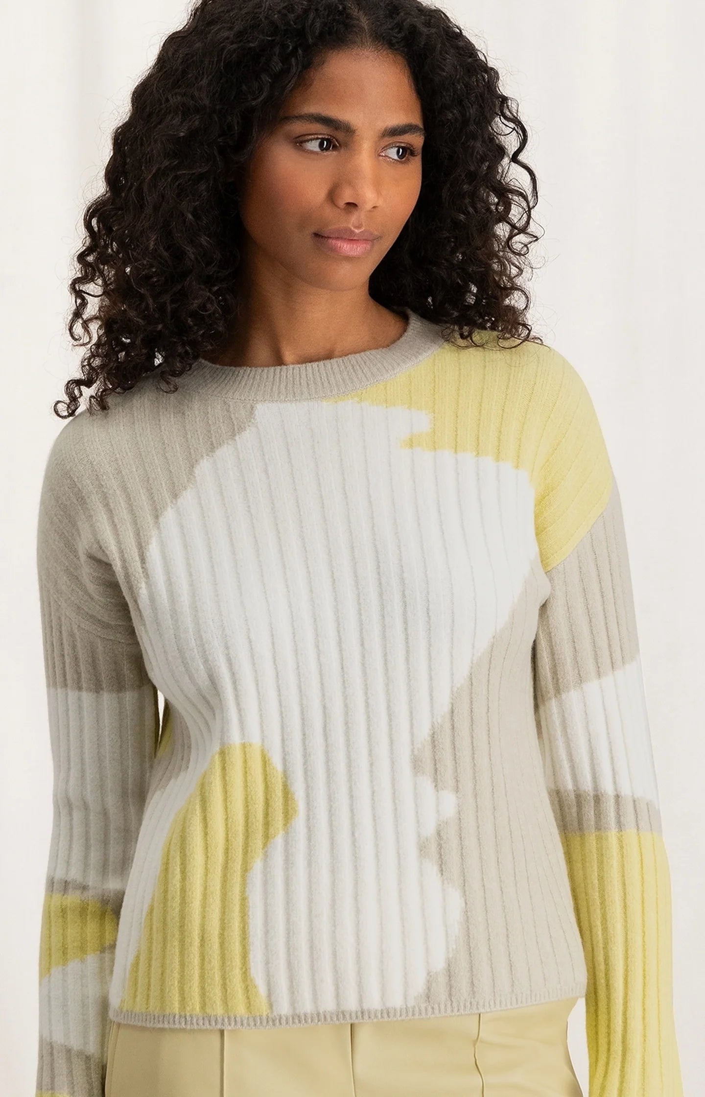 Jacquard Ribbed Sweater