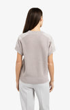 Woven Shoulder Knitted top