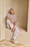Woven Shoulder Knitted top