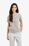 Woven Shoulder Knitted top