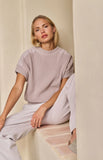Woven Shoulder Knitted top