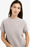 Woven Shoulder Knitted top