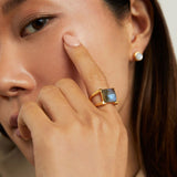 Moonstone Mini Plaza Ring