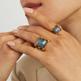 Moonstone Mini Plaza Ring