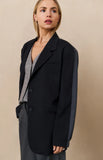 Loose fit blazer with bomber details