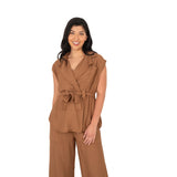 Hazelnut Sleeveless Jacket