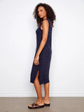 Striped Cotton Sleeveless Sweater Dress