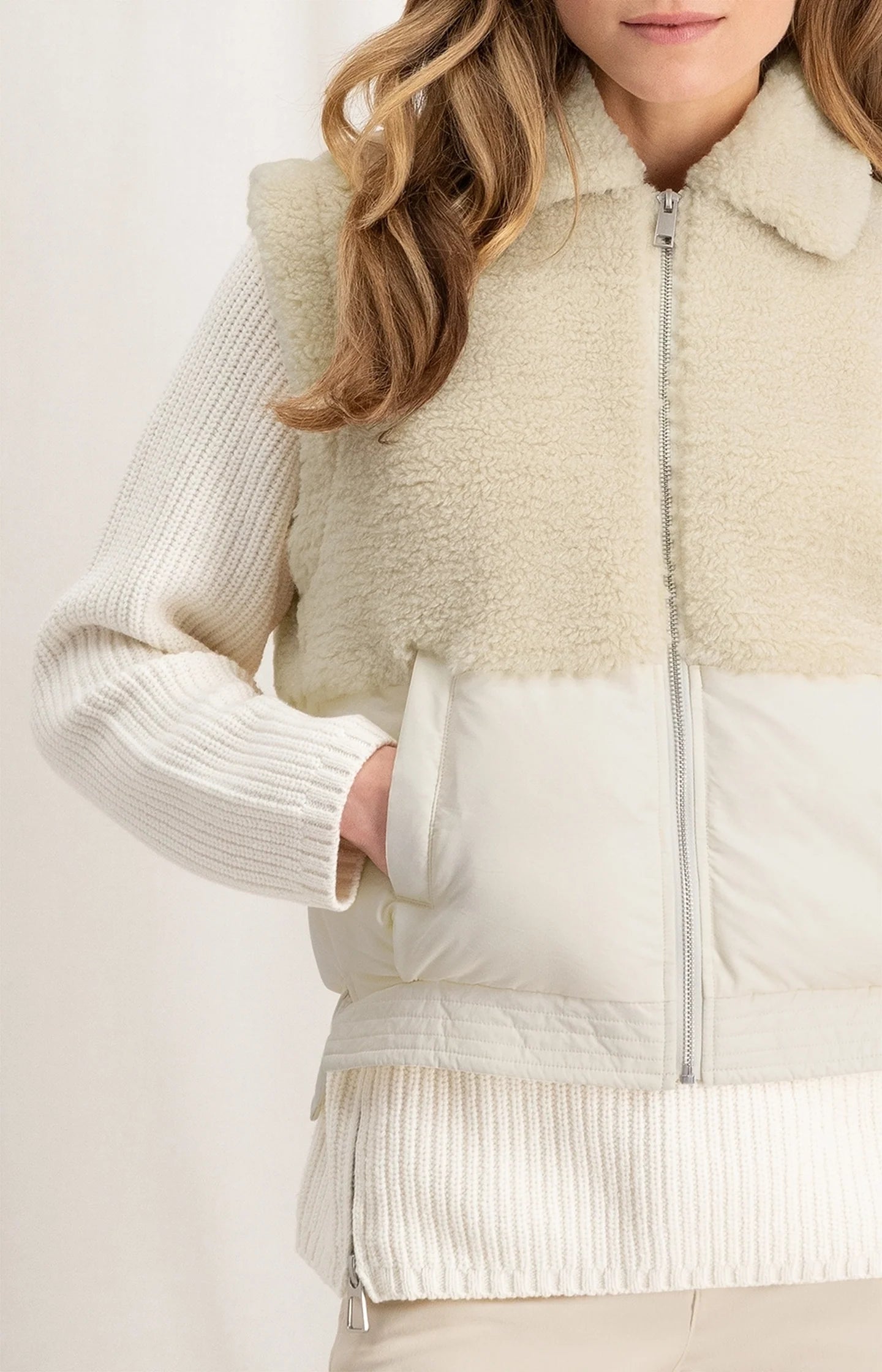 Teddy Bomber With Detachable Sleeves