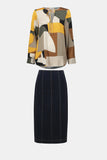 Recycled Satin Abstract Print Straight Tunic