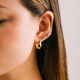 Oval Puff Hoops