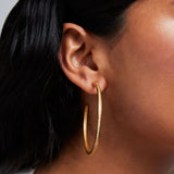 Petit Pavé Large Thin Hoops