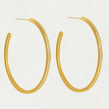 Petit Pavé Large Thin Hoops