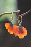 Orange Poppy Earrings