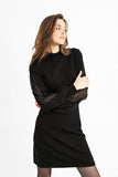 Lace Sleeves Knit Dress
