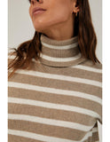 Turtle Neck Stripe Sweater