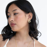 Selene Spiral Stud Earrings
