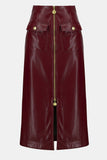 Leatherette Long Skirt
