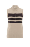 Sleeveless Clock Stripe Sweater