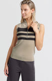 Sleeveless Clock Stripe Sweater