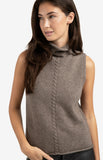 Fine Cable knit Tank Sweater