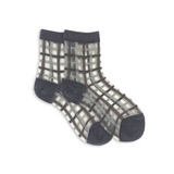Sheer Plaid Socks