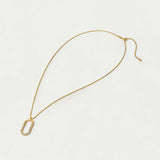 Solene Pave Long Pendant Necklace