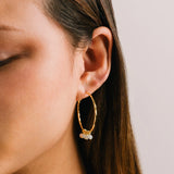 Sorrento Gemstone Beaded Hoop Earrings