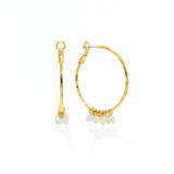 Sorrento Gemstone Beaded Hoop Earrings