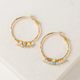 Sorrento Gemstone Beaded Hoop Earrings