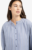 Shirred Stripe Blouse