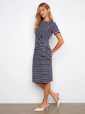 Striped Boatneck Dress