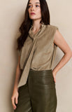 Faux Suede Tie Top