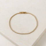 7" Tennis Pearl Bracelet