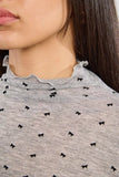 Bow Print Layering Top